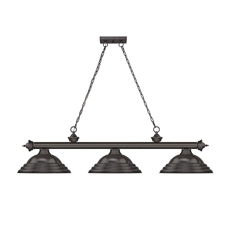 Image 5 Cordon by Z-Lite Bronze 3 Light Billiard Light more views