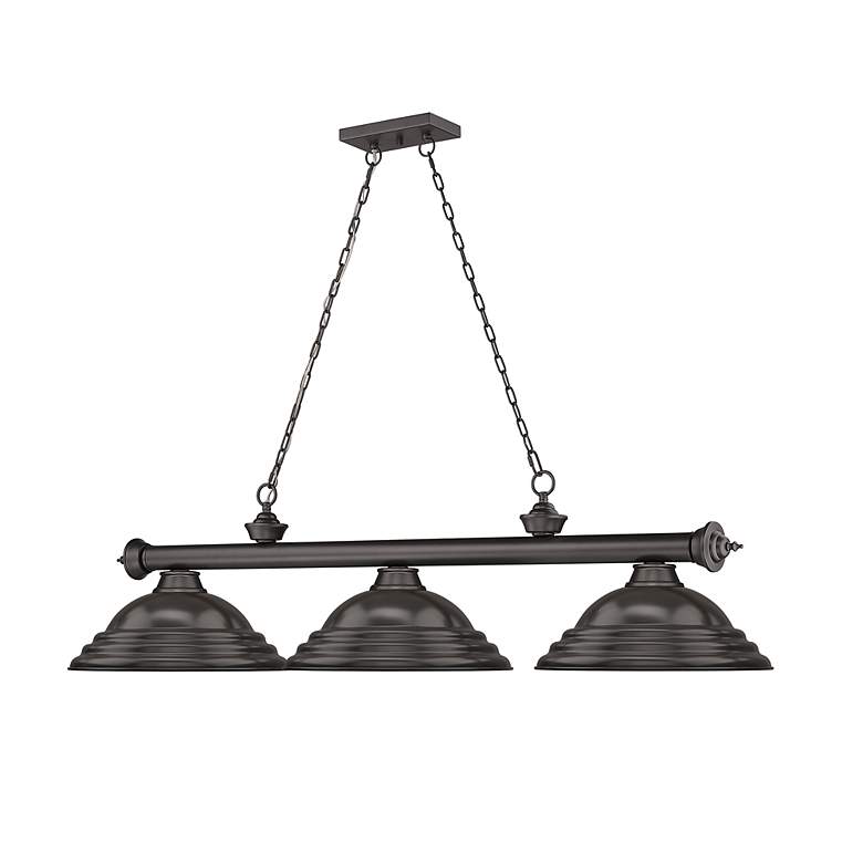 Image 6 Cordon by Z-Lite Bronze 3 Light Billiard Light more views