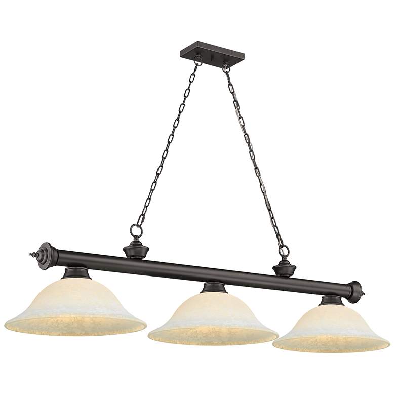 Image 1 Cordon by Z-Lite Bronze 3 Light Billiard Light