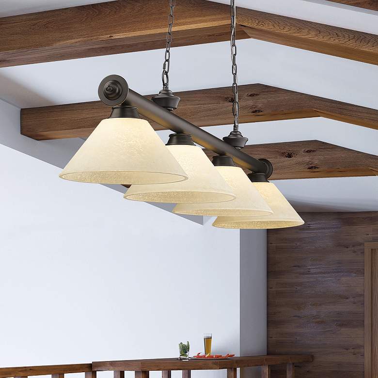 Image 1 Cordon by Z-Lite Bronze 4 Light Billiard Light