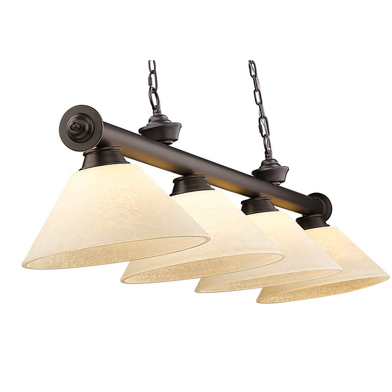 Image 7 Cordon by Z-Lite Bronze 4 Light Billiard Light more views