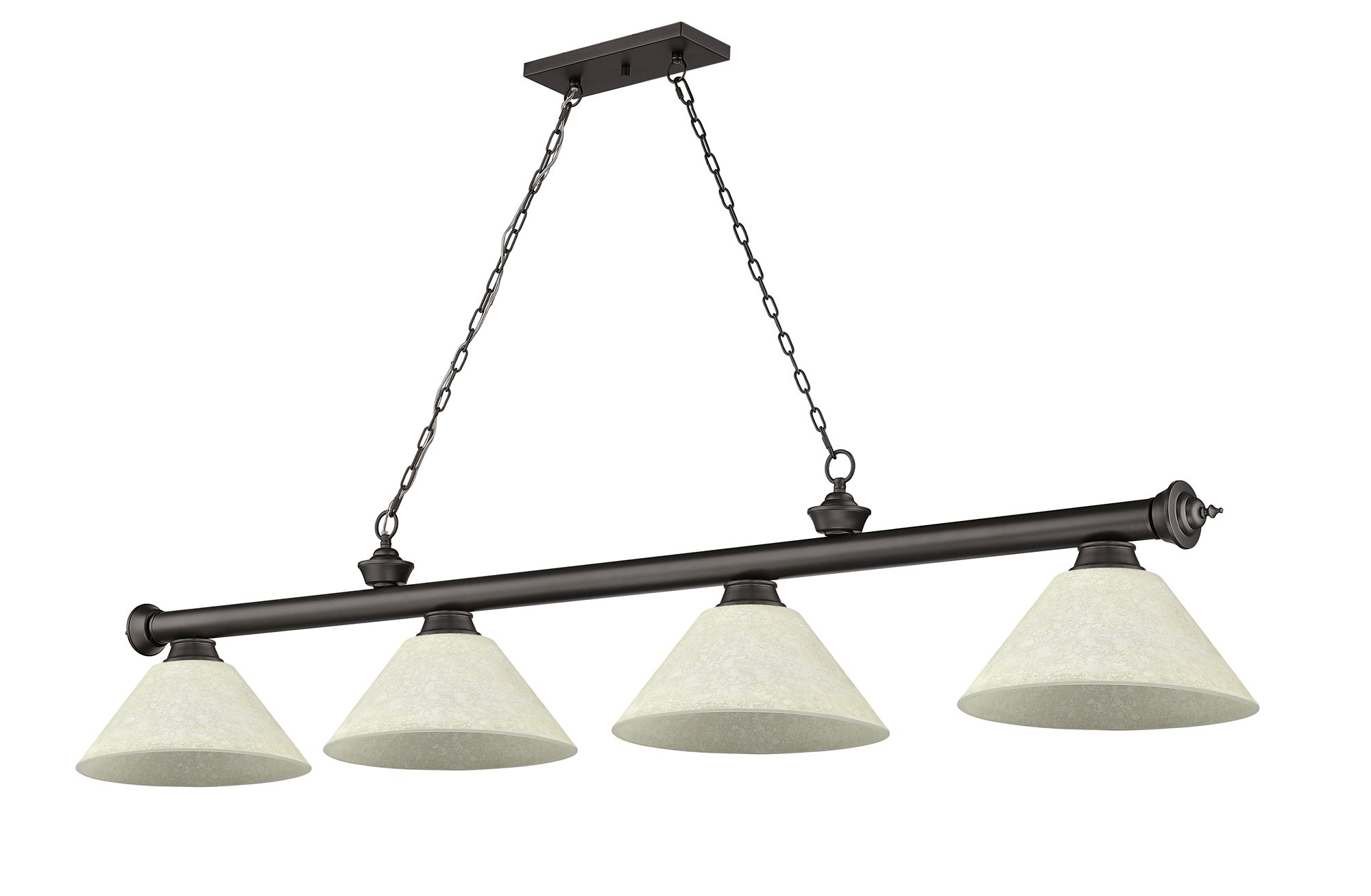 Cordon by Z-Lite Bronze 4 Light Billiard Light