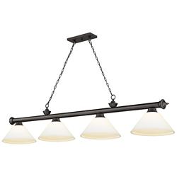 Cordon by Z-Lite Bronze 4 Light Billiard Light