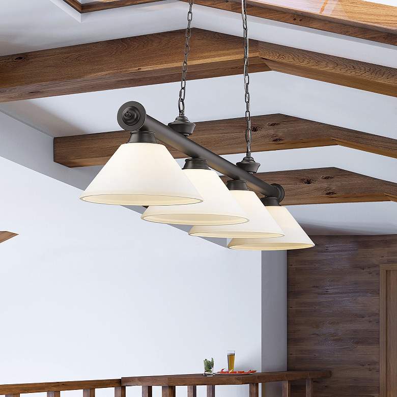 Image 1 Cordon by Z-Lite Bronze 4 Light Billiard Light