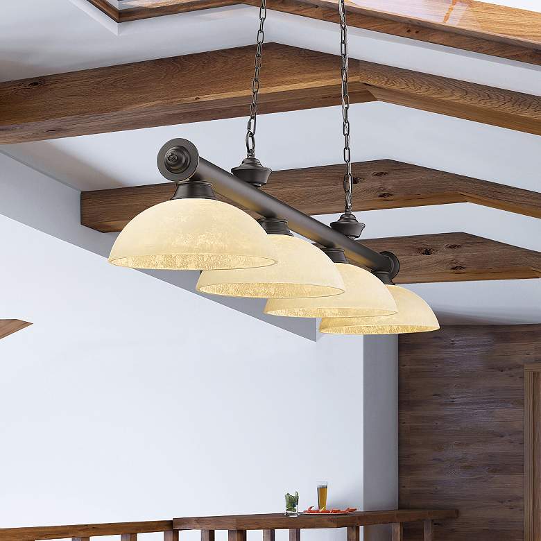 Image 1 Cordon by Z-Lite Bronze 4 Light Billiard Light