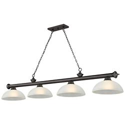 Cordon by Z-Lite Bronze 4 Light Billiard Light