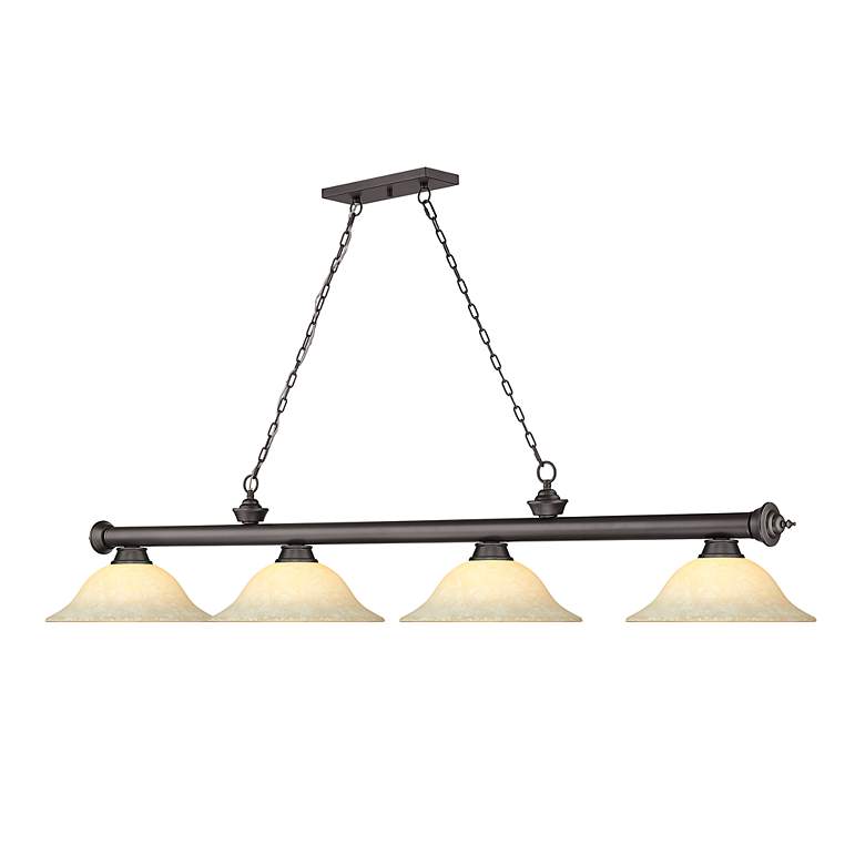 Image 7 Cordon by Z-Lite Bronze 4 Light Billiard Light more views