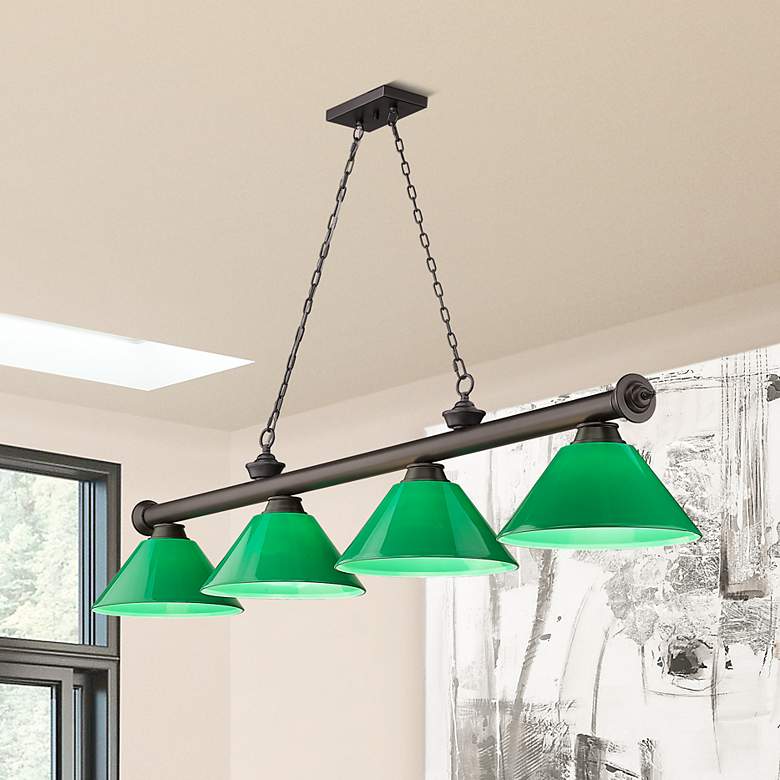 Image 1 Cordon by Z-Lite Bronze 4 Light Billiard Light