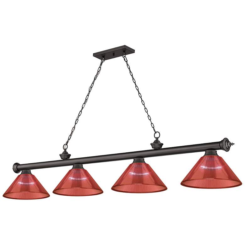 Image 2 Cordon by Z-Lite Bronze 4 Light Billiard Light