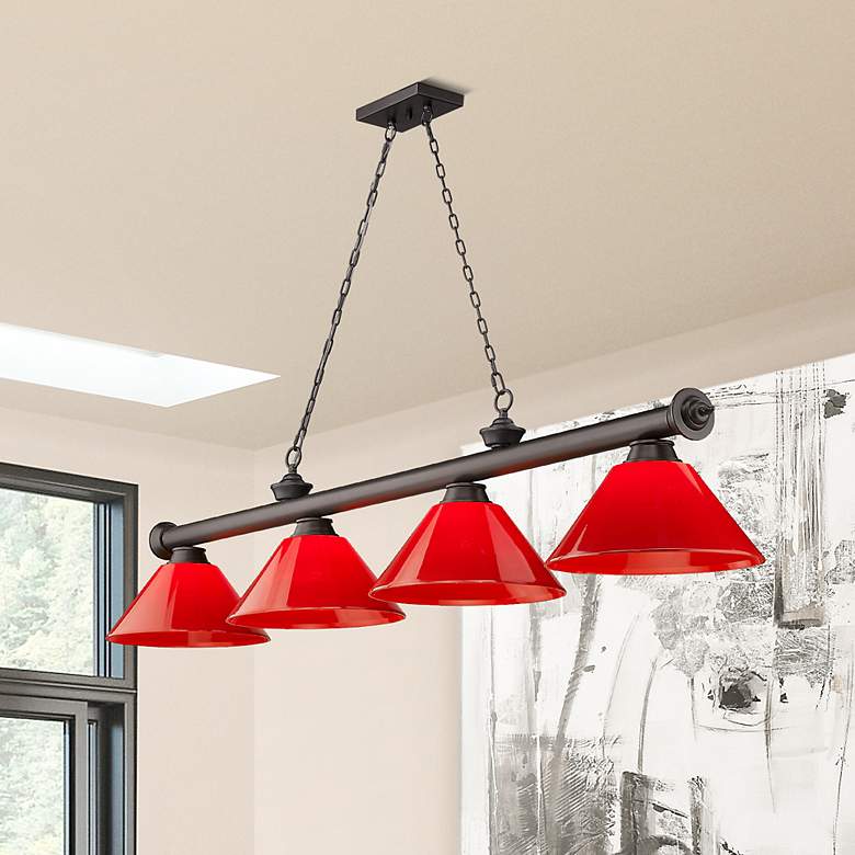 Image 1 Cordon by Z-Lite Bronze 4 Light Billiard Light