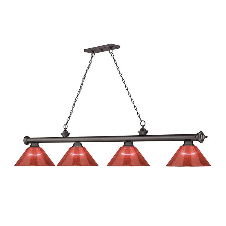Image 6 Cordon by Z-Lite Bronze 4 Light Billiard Light more views