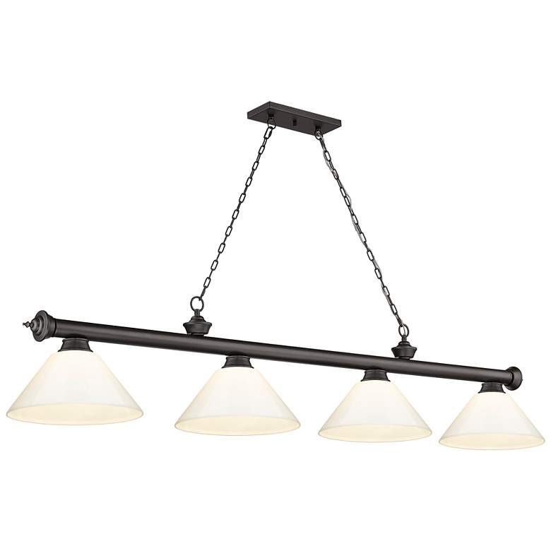 Image 1 Cordon by Z-Lite Bronze 4 Light Billiard Light