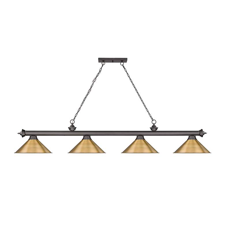 Image 5 Cordon by Z-Lite Bronze 4 Light Billiard Light more views