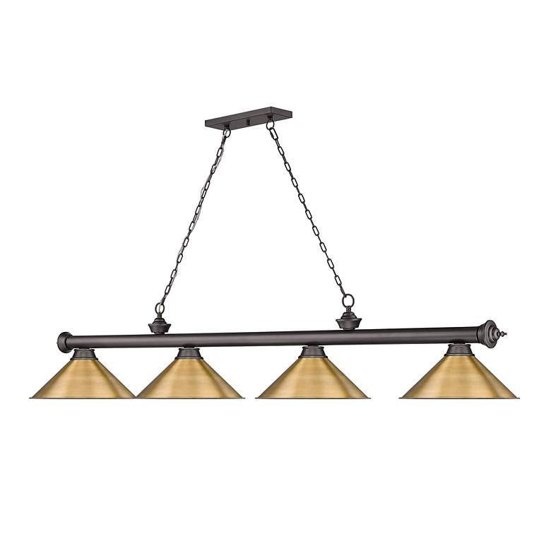 Image 6 Cordon by Z-Lite Bronze 4 Light Billiard Light more views