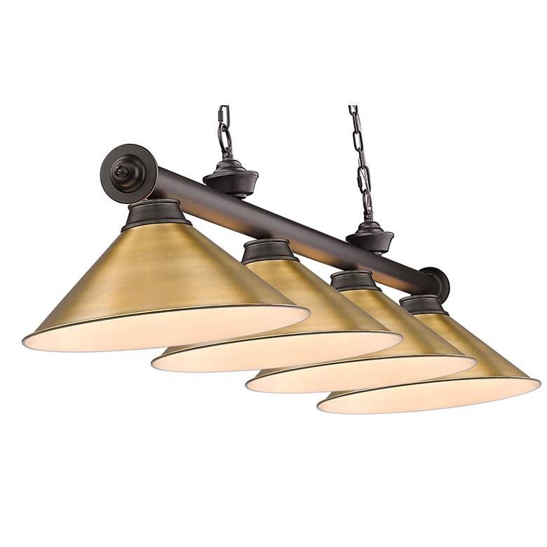 Image 7 Cordon by Z-Lite Bronze 4 Light Billiard Light more views