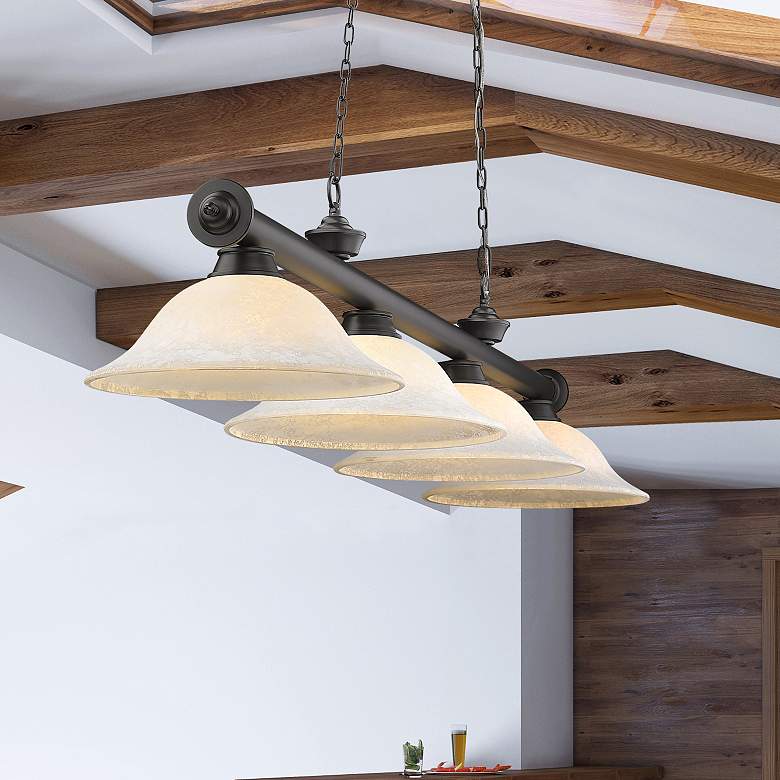 Image 1 Cordon by Z-Lite Bronze 4 Light Billiard Light