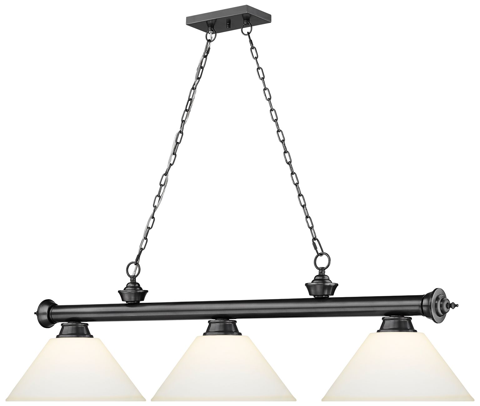 Image 5 Cordon by Z-Lite Bronze Plate 3 Light Billiard Light more views