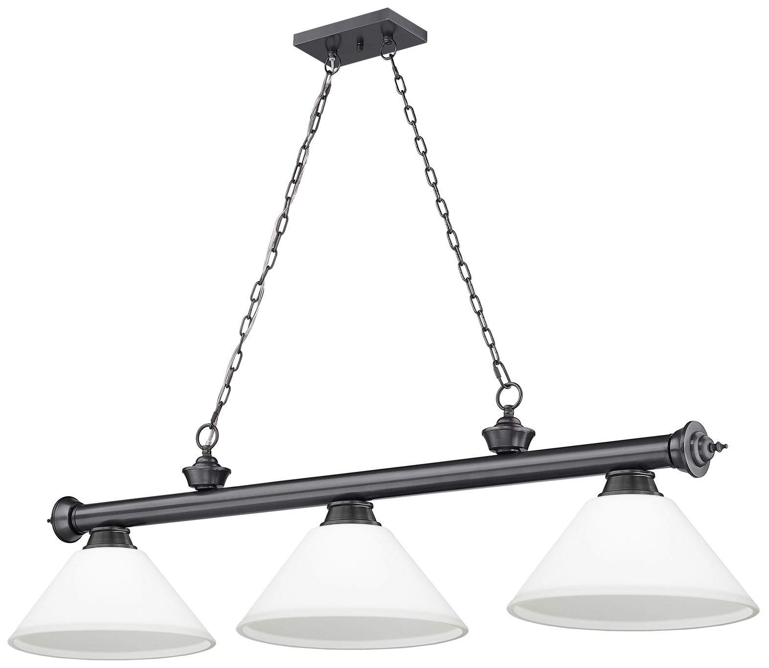 Image 7 Cordon by Z-Lite Bronze Plate 3 Light Billiard Light more views