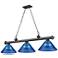 Cordon by Z-Lite Bronze Plate 3 Light Billiard Light