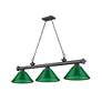 Cordon by Z-Lite Bronze Plate 3 Light Billiard Light