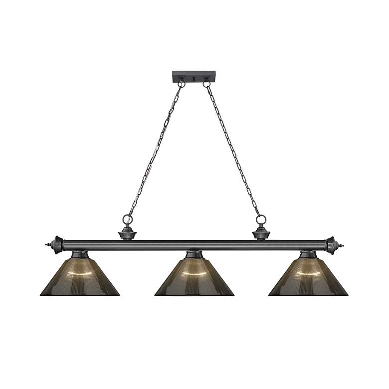 Image 5 Cordon by Z-Lite Bronze Plate 3 Light Billiard Light more views