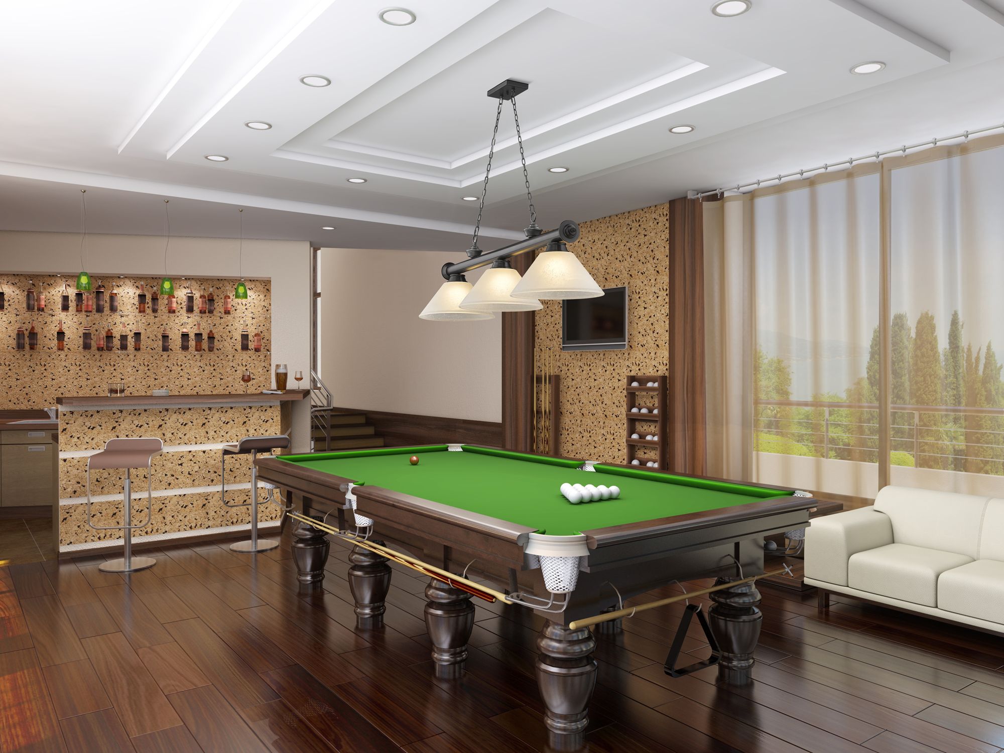 Image 3 Cordon by Z-Lite Bronze Plate 3 Light Billiard Light more views