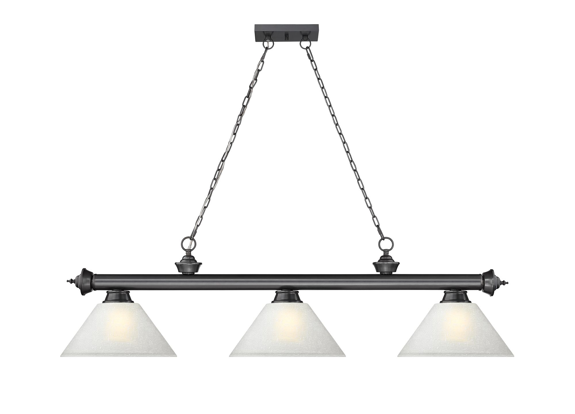 Image 5 Cordon by Z-Lite Bronze Plate 3 Light Billiard Light more views