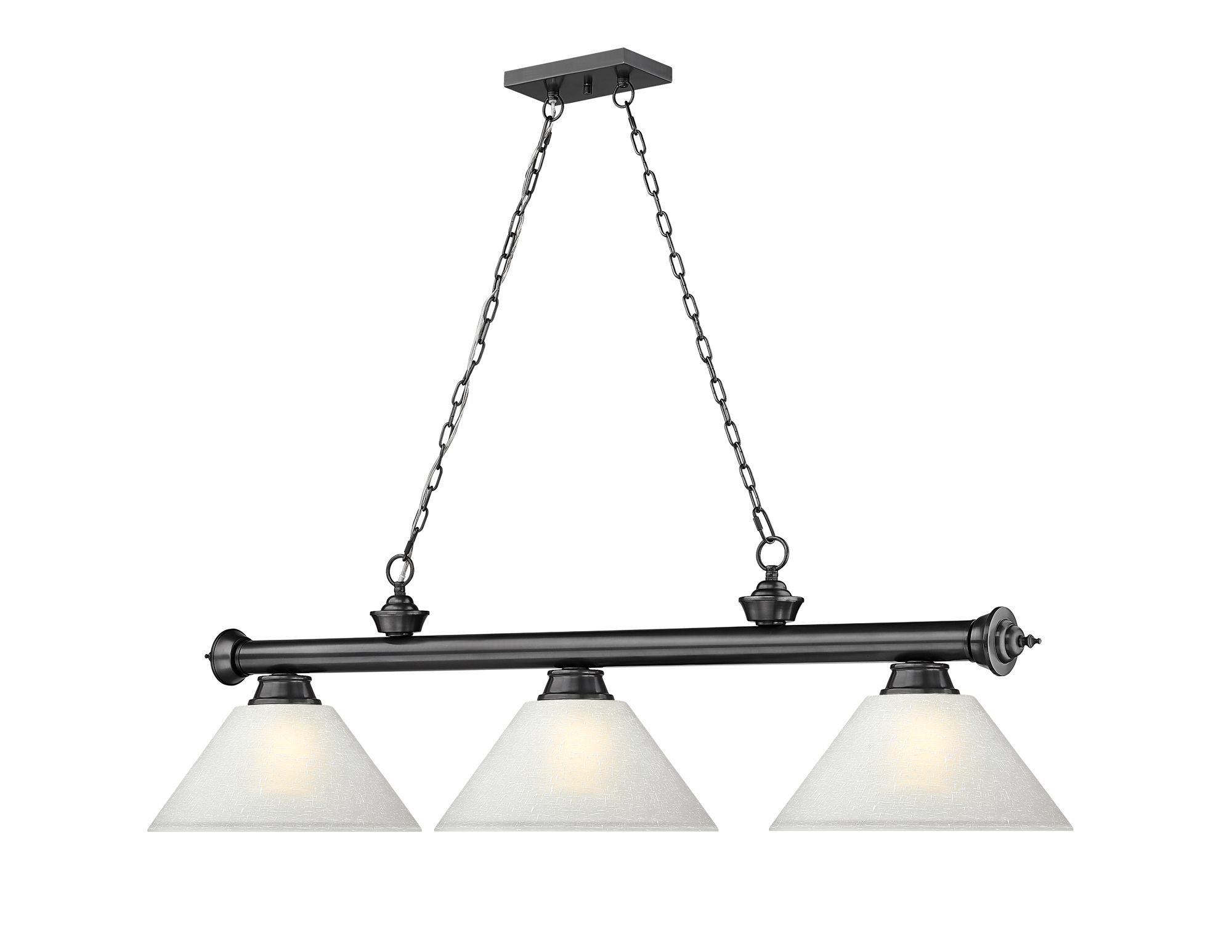 Image 6 Cordon by Z-Lite Bronze Plate 3 Light Billiard Light more views