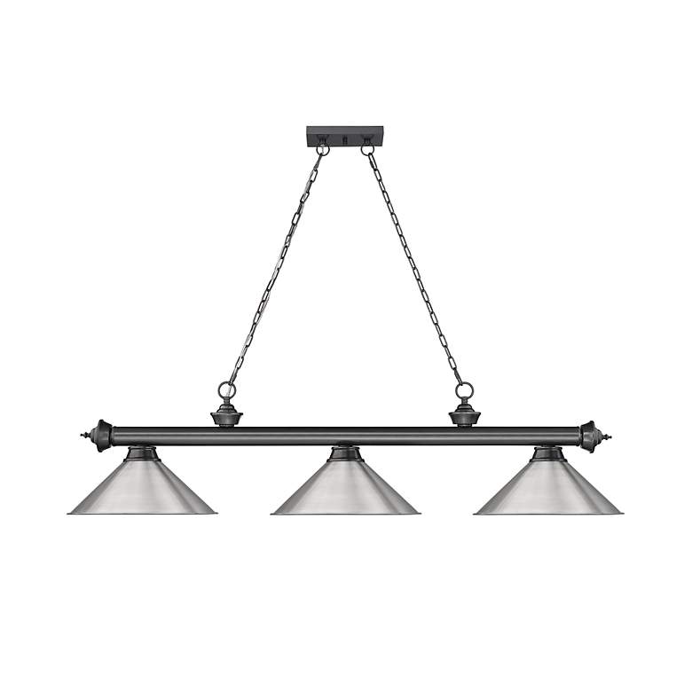 Image 5 Cordon by Z-Lite Bronze Plate 3 Light Billiard Light more views