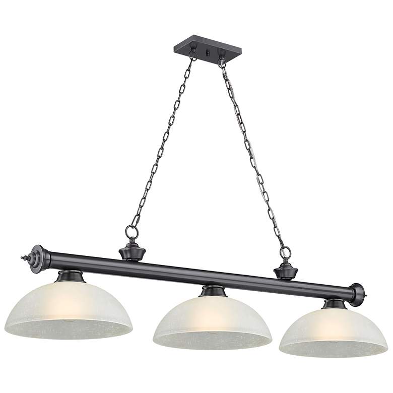 Image 1 Cordon by Z-Lite Bronze Plate 3 Light Billiard Light