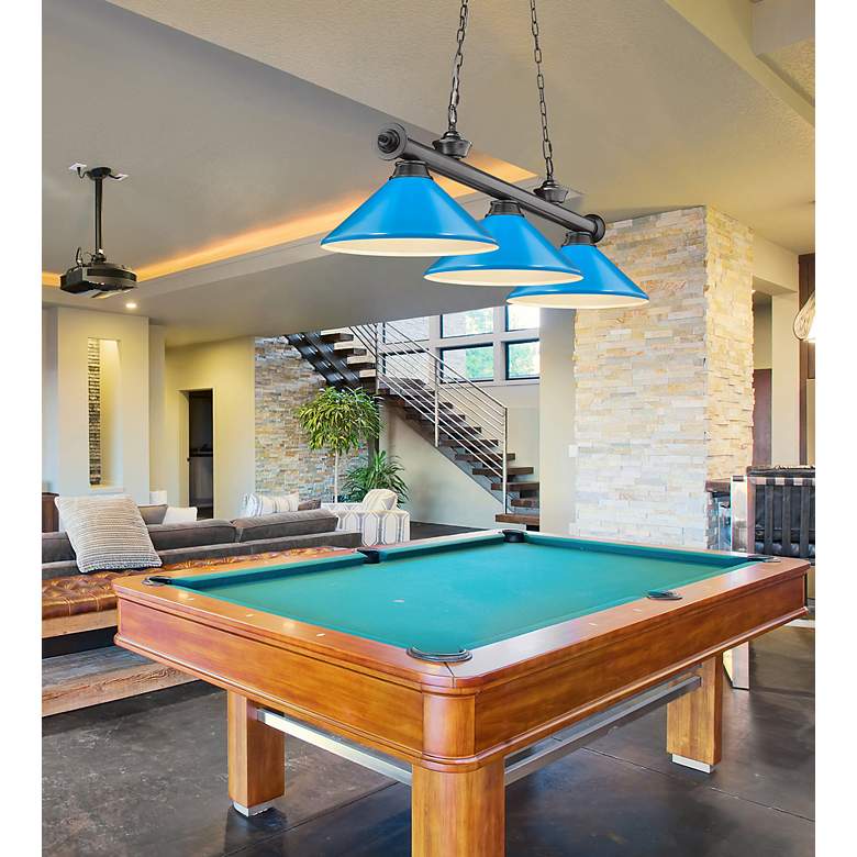 Image 4 Cordon by Z-Lite Bronze Plate 3 Light Billiard Light more views