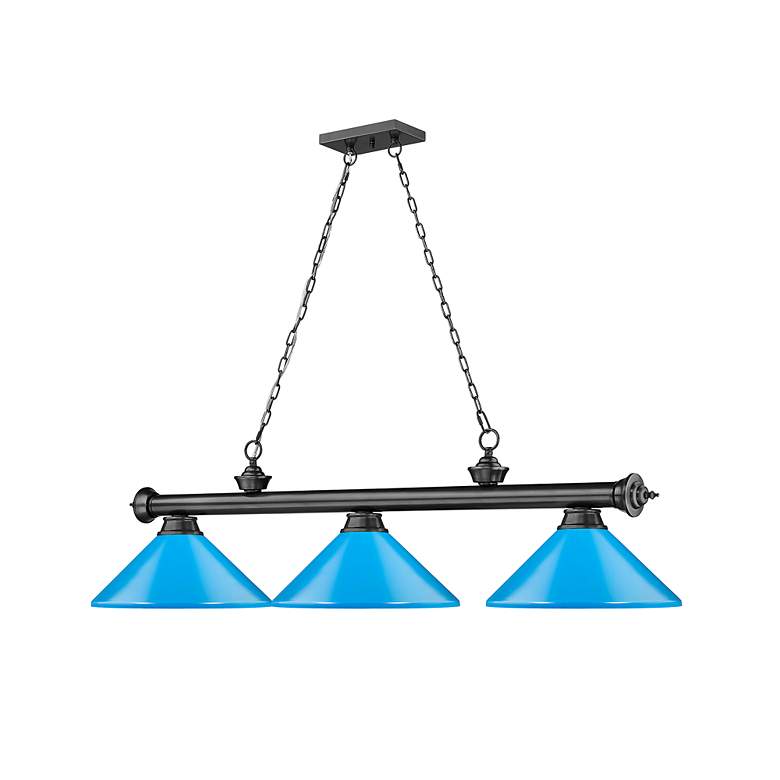 Image 6 Cordon by Z-Lite Bronze Plate 3 Light Billiard Light more views