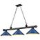 Cordon by Z-Lite Bronze Plate 3 Light Billiard Light
