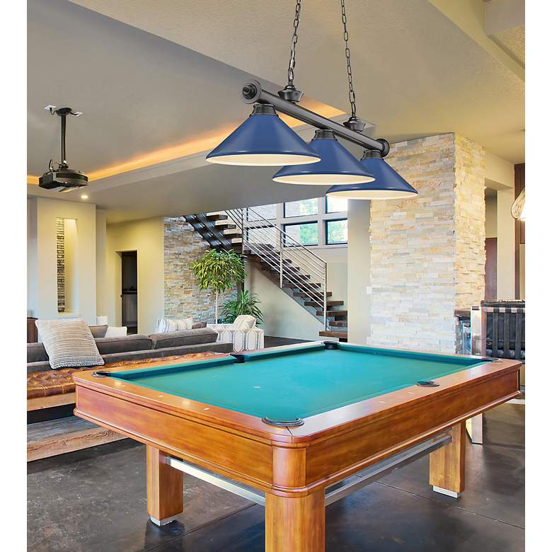 Image 4 Cordon by Z-Lite Bronze Plate 3 Light Billiard Light more views