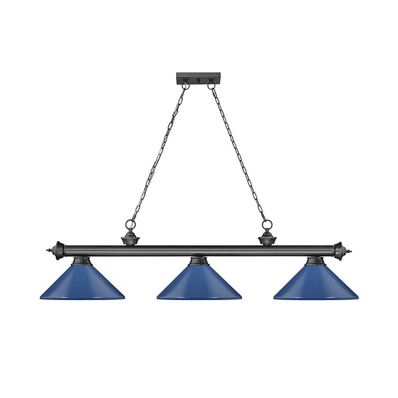Image 5 Cordon by Z-Lite Bronze Plate 3 Light Billiard Light more views