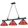 Cordon by Z-Lite Bronze Plate 3 Light Billiard Light