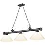 2_Cordon by Z-Lite Bronze Plate 3 Light Billiard Light