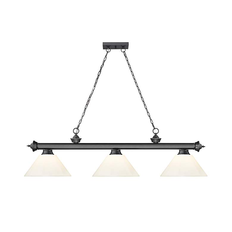 Image 5 Cordon by Z-Lite Bronze Plate 3 Light Billiard Light more views