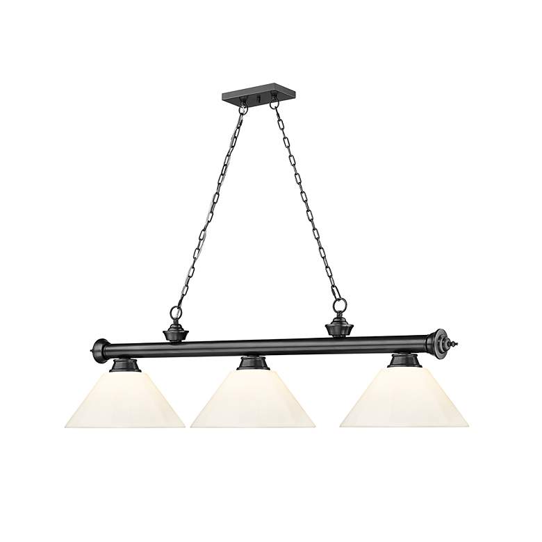 Image 6 Cordon by Z-Lite Bronze Plate 3 Light Billiard Light more views