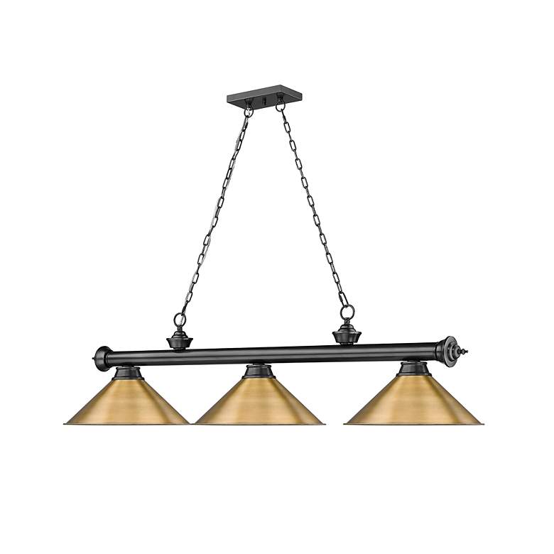Image 6 Cordon by Z-Lite Bronze Plate 3 Light Billiard Light more views