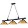 Cordon by Z-Lite Bronze Plate 3 Light Billiard Light