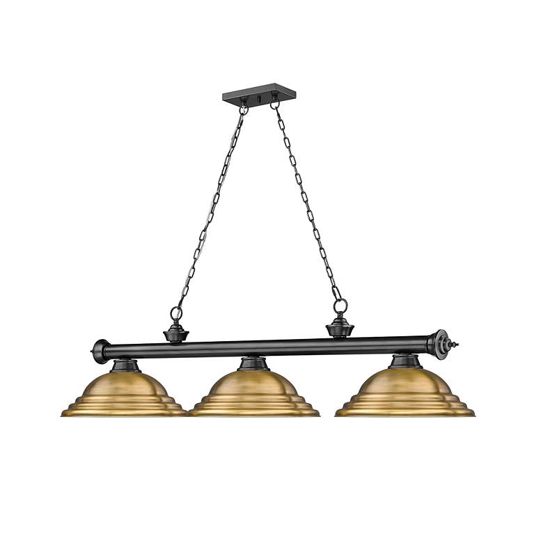 Image 6 Cordon by Z-Lite Bronze Plate 3 Light Billiard Light more views