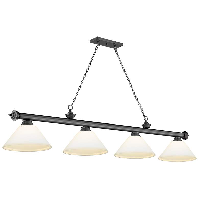 Image 1 Cordon by Z-Lite Bronze Plate 4 Light Billiard Light