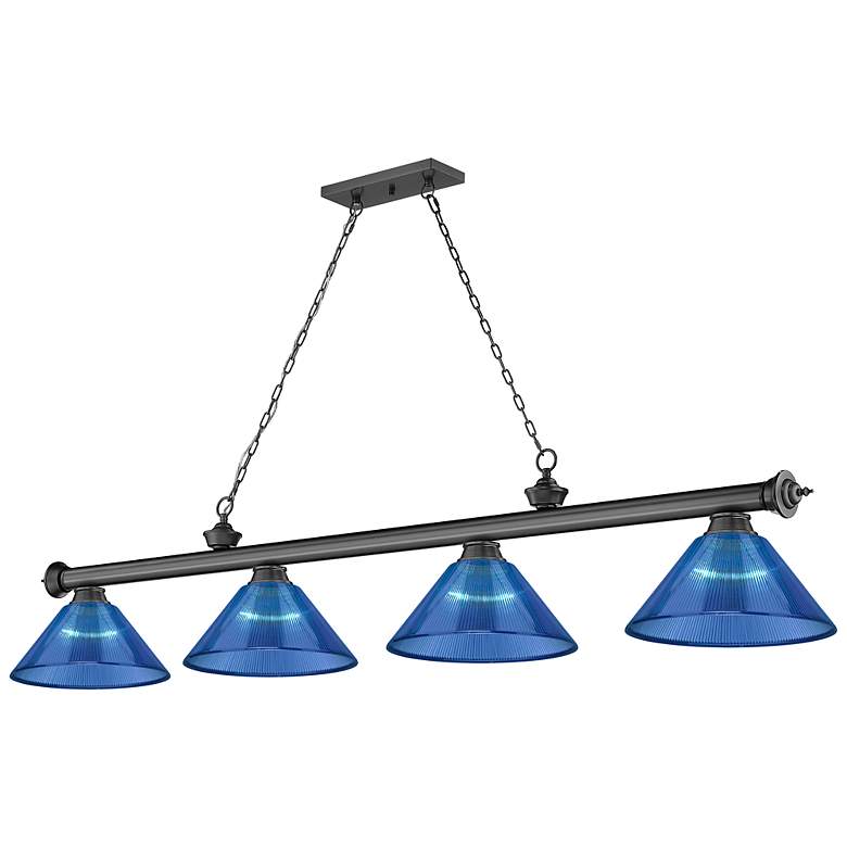 Image 1 Cordon by Z-Lite Bronze Plate 4 Light Billiard Light