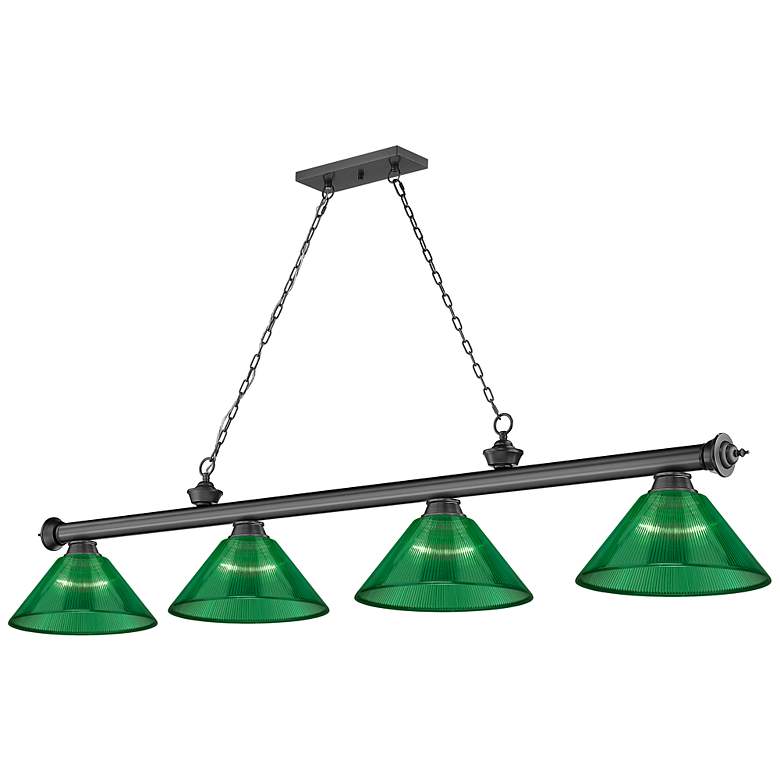 Image 2 Cordon by Z-Lite Bronze Plate 4 Light Billiard Light
