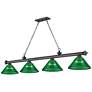 2_Cordon by Z-Lite Bronze Plate 4 Light Billiard Light