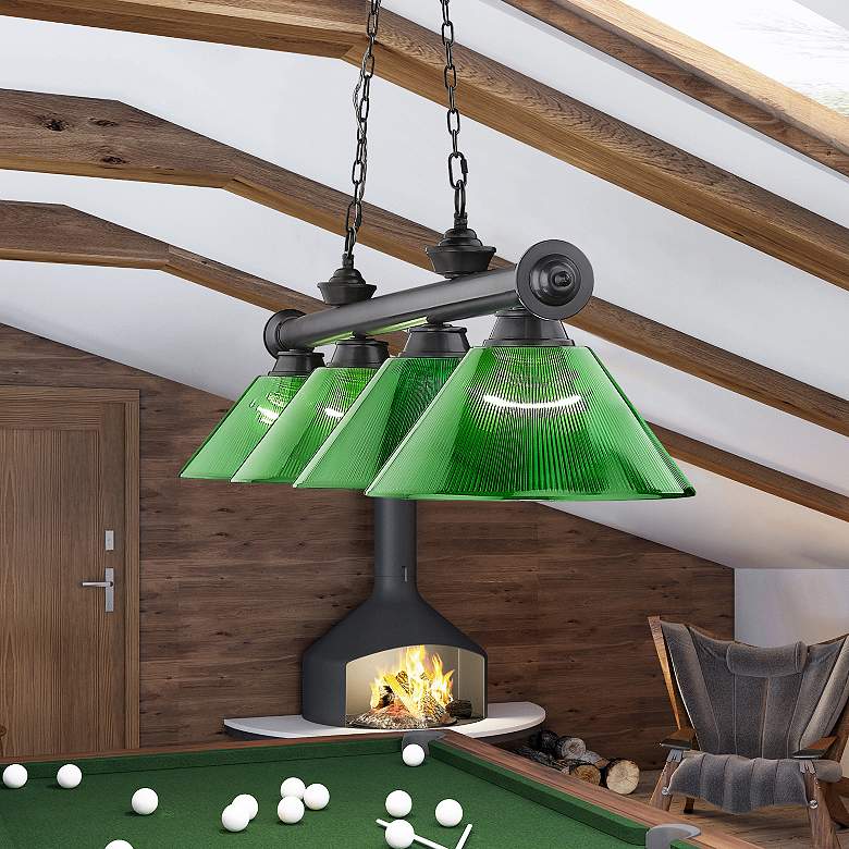 Image 1 Cordon by Z-Lite Bronze Plate 4 Light Billiard Light