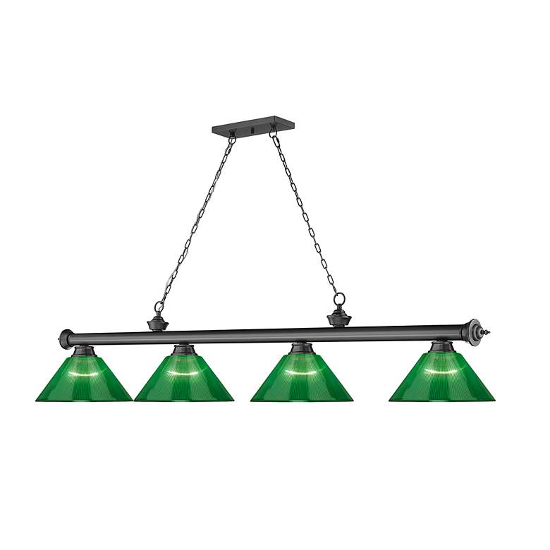 Image 6 Cordon by Z-Lite Bronze Plate 4 Light Billiard Light more views