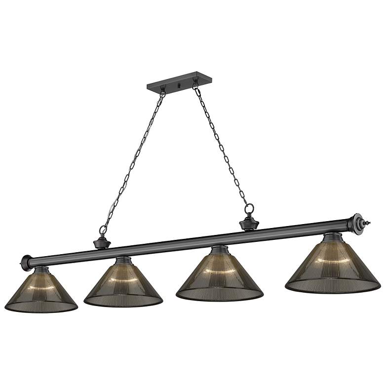 Image 2 Cordon by Z-Lite Bronze Plate 4 Light Billiard Light