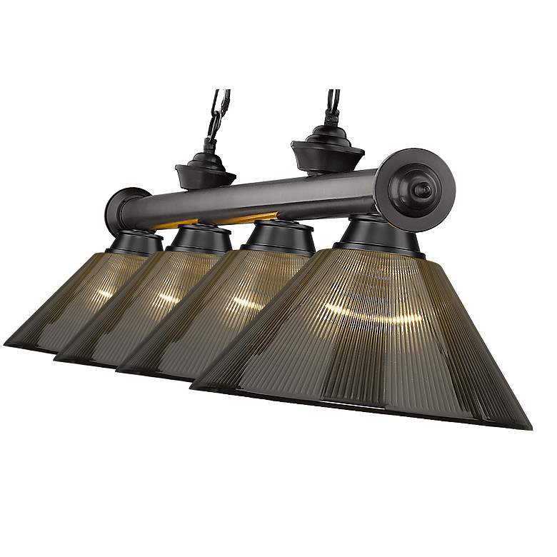 Image 7 Cordon by Z-Lite Bronze Plate 4 Light Billiard Light more views
